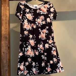 Black floral dress